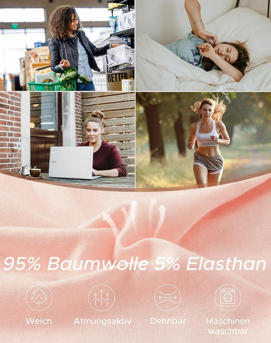 INNERSY Unterhosen Damen Baumwolle Slips Mehrpack Hipster Bequem Unterwäsche 6er Pack S Grundlagen,
