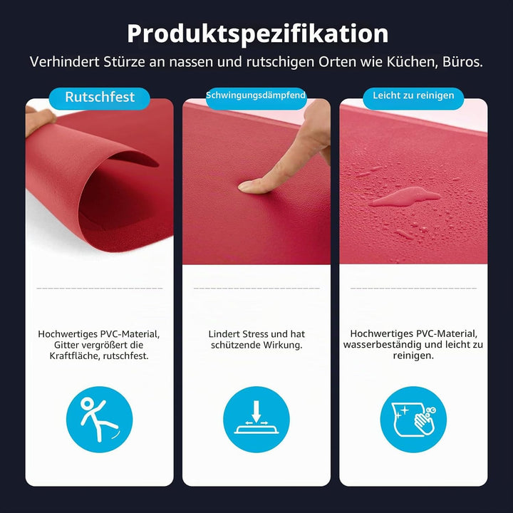 Art3d Anti-Ermüdungsmatte Komfortmatte gepolsterte Küchenmatte rutschfestes Schaumstoff-Komfortkisse