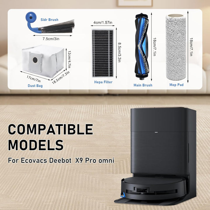 Zubehör Ersatz für Ecovacs Deebot X9 Pro Omni / X9 OMNI / X9 Pro/X11 Pro Omni/T80S Omni Staubsauger