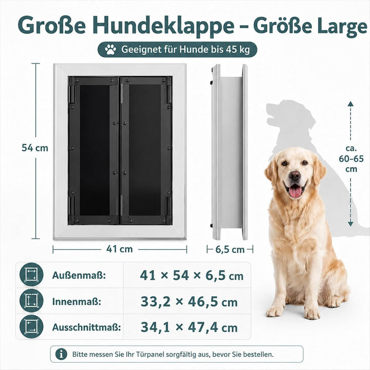 Premium-HundetüR, Aluminium-HaustiertüR Mit Paneelen, HundetüR Mit Automatisch SchliessEnden Magnetk