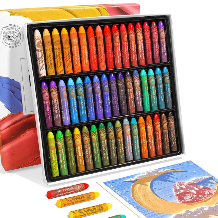 Paul Rubens Ölpastellkreide Set, 48 Farben Oil Pastels Weiche Pastellfarben Ungiftig für Künstler, S