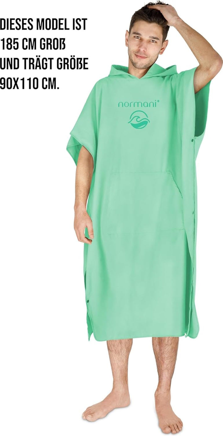 normani Badehandtuch mit Kapuze Badeponcho für Damen und Herren - Umziehhilfe, Surfer Poncho und Bad
