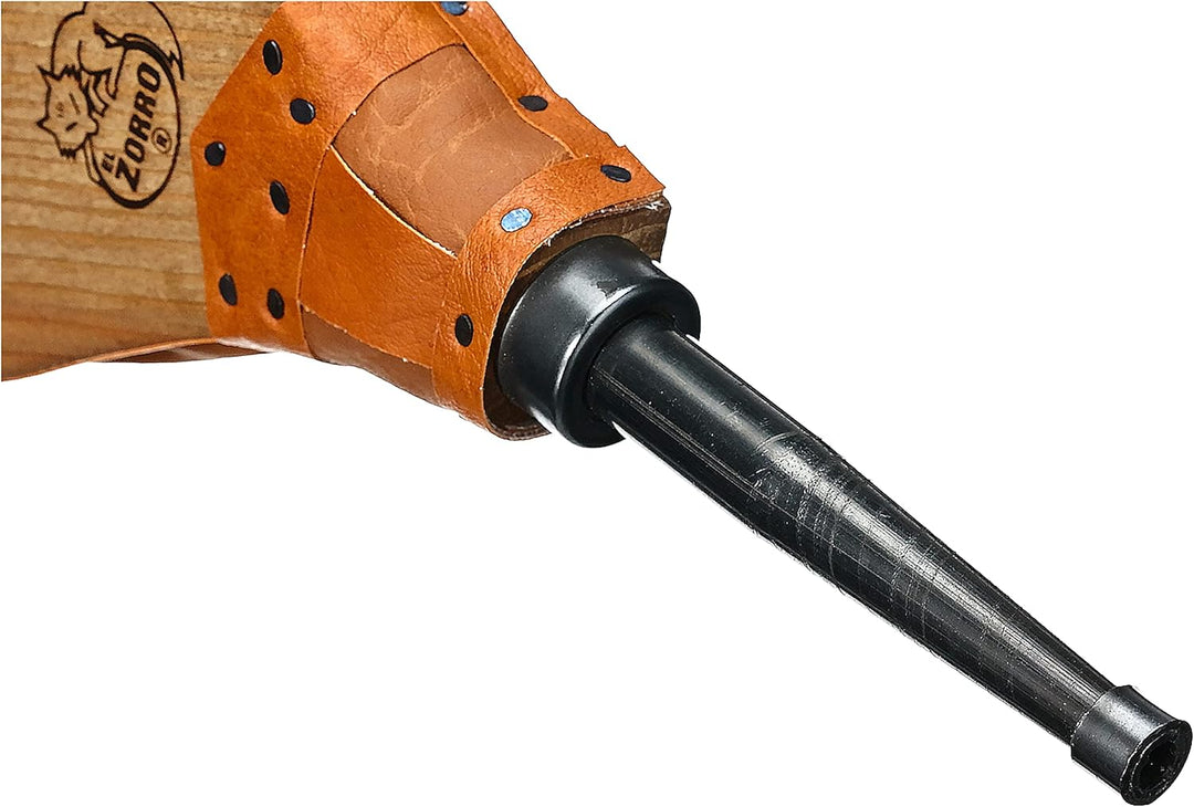 Imex El Zorro Faltenbalg aus Holz und Leder, 44 x 16 cm, Skay-Garnitur, Zubehör für Kamine, Grill un