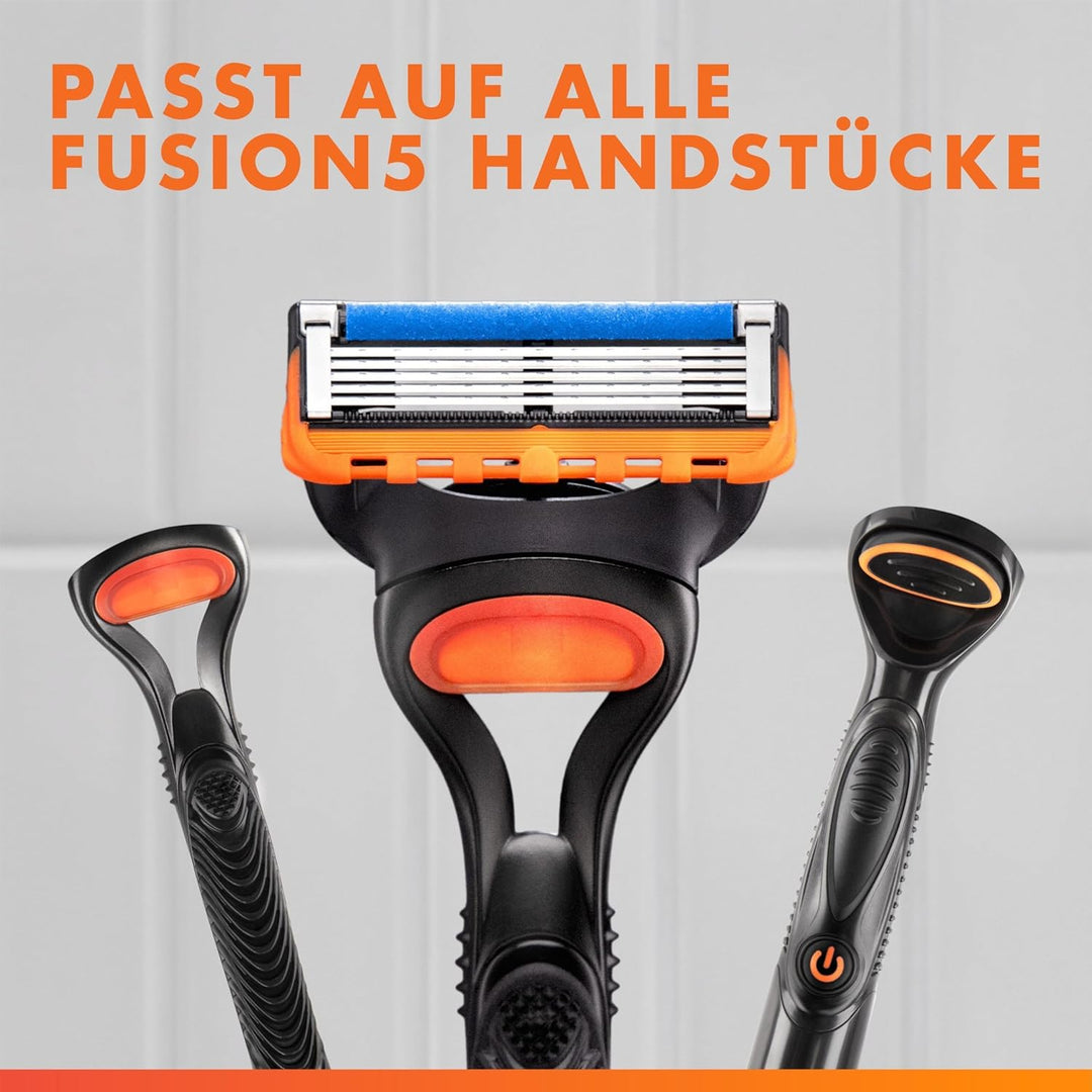 Gillette Fusion5 8 Ersatzklingen, mit grösserem Gleitstreifen für ein sanftes Gleiten und 5 Klingen
