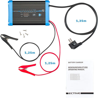 ECTIVE 7A 12V Lithium-Batterieladegerät Multiload 7 LFP 8-Stufen Ladegerät für LiFePO4-Batterien LFP