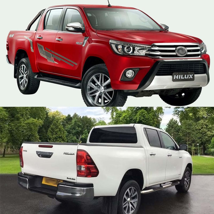 JHCHAN Heckklappenschutz Ladekantenschutz Stossstangenschutz für Toyota Hilux 2015-2020 Invincible G