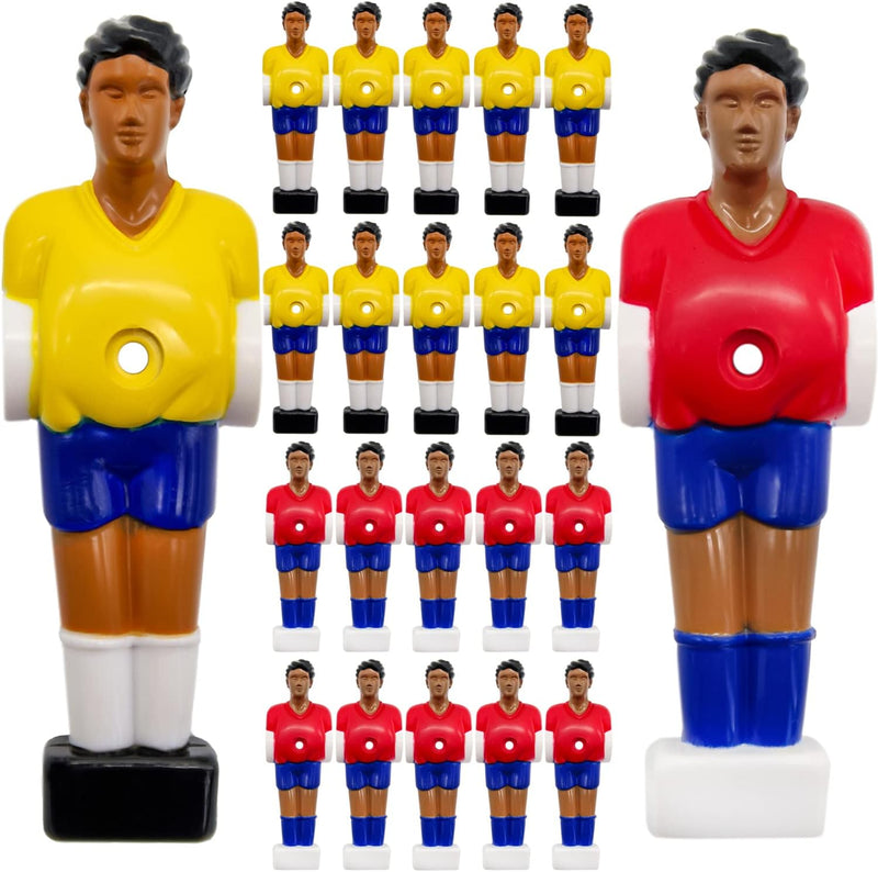 EYEPOWER 22 Tischkicker Figuren 13mm - Spanien vs. Brasilien - Tisch Fussball Kicker Figuren - Tisch