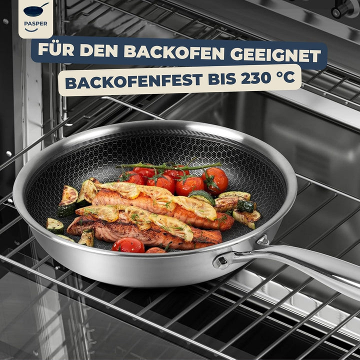 Bratpfanne Ø 20 cm – PFAS-, PTFE- und PFOA-frei –Induktion, Elektro, Keramik, Gas & Backofen – Edels