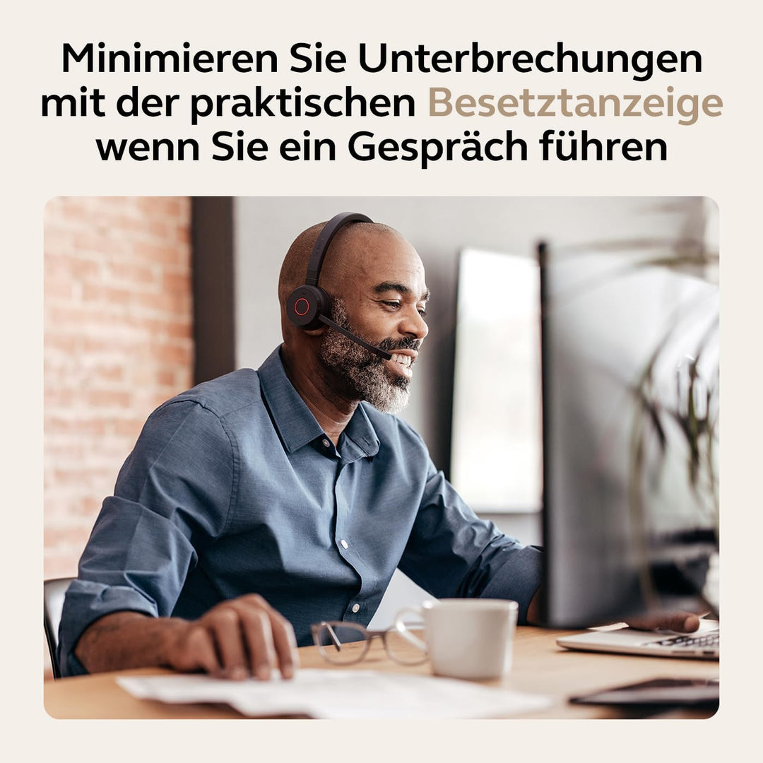 Jabra Evolve 65 TE (3. Auflage 2025) Kabelloses Bluetooth-Mono-Headset mit Mikrofon, Verbindung für