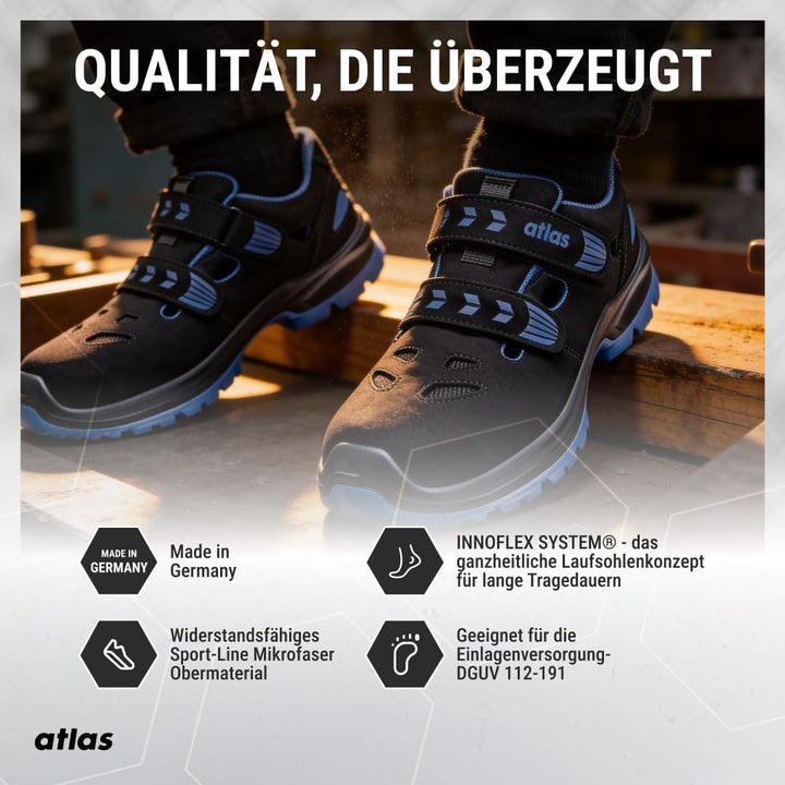 Atlas SL 465 XP Blue ESD Sicherheitschuhe Arbeitsschuhe für Herren und Damen S1P leicht, dynamisch,