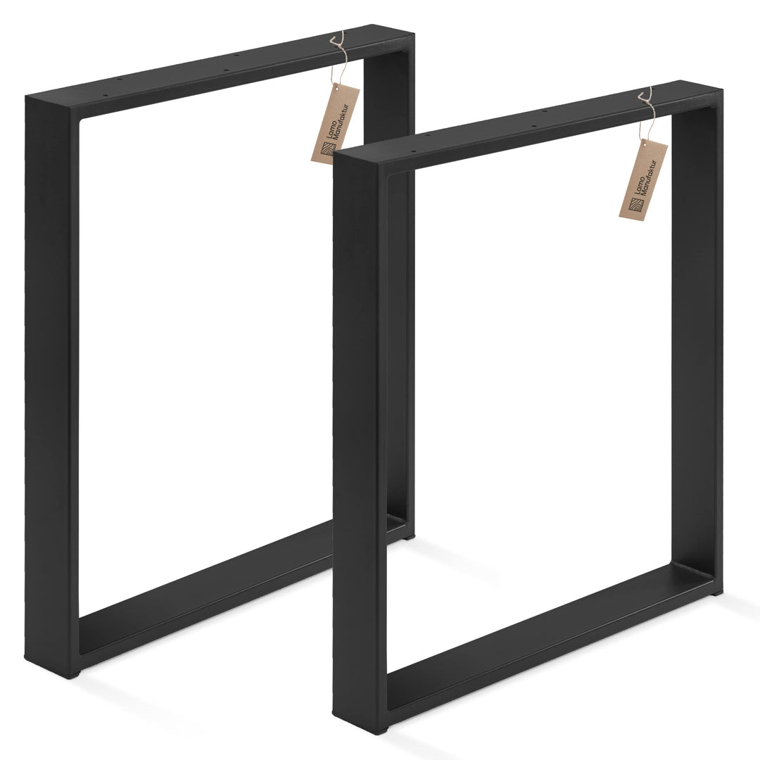 LAMO Manufaktur Tischbeine für Schreibtisch Esstisch, Simple Massive, Vierkantprofil 80x20 mm, Tisch