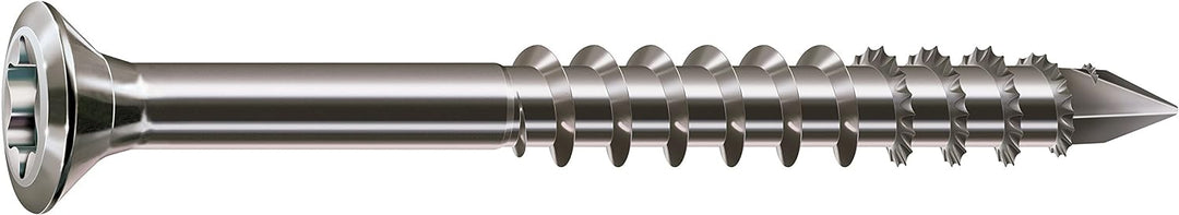 SPAX Fassadenschraube aus Edelstahl rostfrei A2, 5,0 x 100 mm, 100 Stück, T-STAR plus, Sehr kleiner