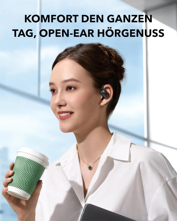 soundcore Anker AeroFit 2 Open Ear Headphones, Adjustable Ear Hooks, Firm Hold, Deep Bass, Hi-Res Wi