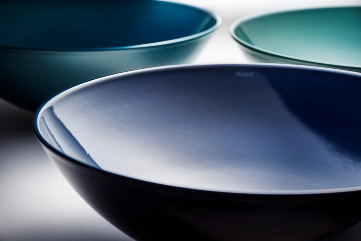 Alape˘ Waschschale, Waschbecken, Deep Blue, aus emailliertem Stahl, hygienische Oberfläche, rund Ø 3