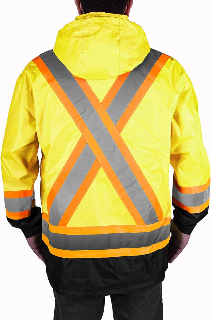 Dickies Workwear High-Visibility 150-Deniers Rain Suit, L Yellow