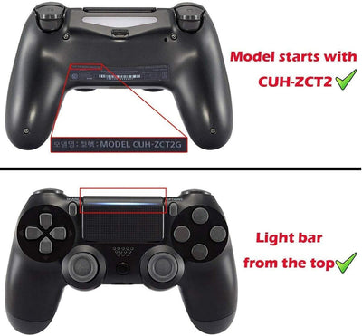 eXtremeRate Tasten für ps4 Knöpfe D-Pad Trigger Thumbsticks Buttons DTFS LED Kit kompatibel mit ps4