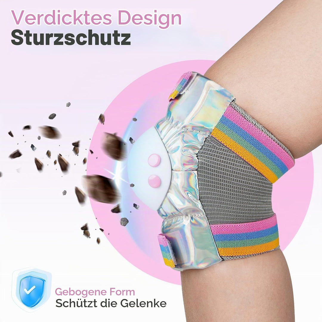 BOSONER Knieschoner Kinder Schoner Inliner Protektoren 6er Set Schützer Inliner Inline Skates Knie U