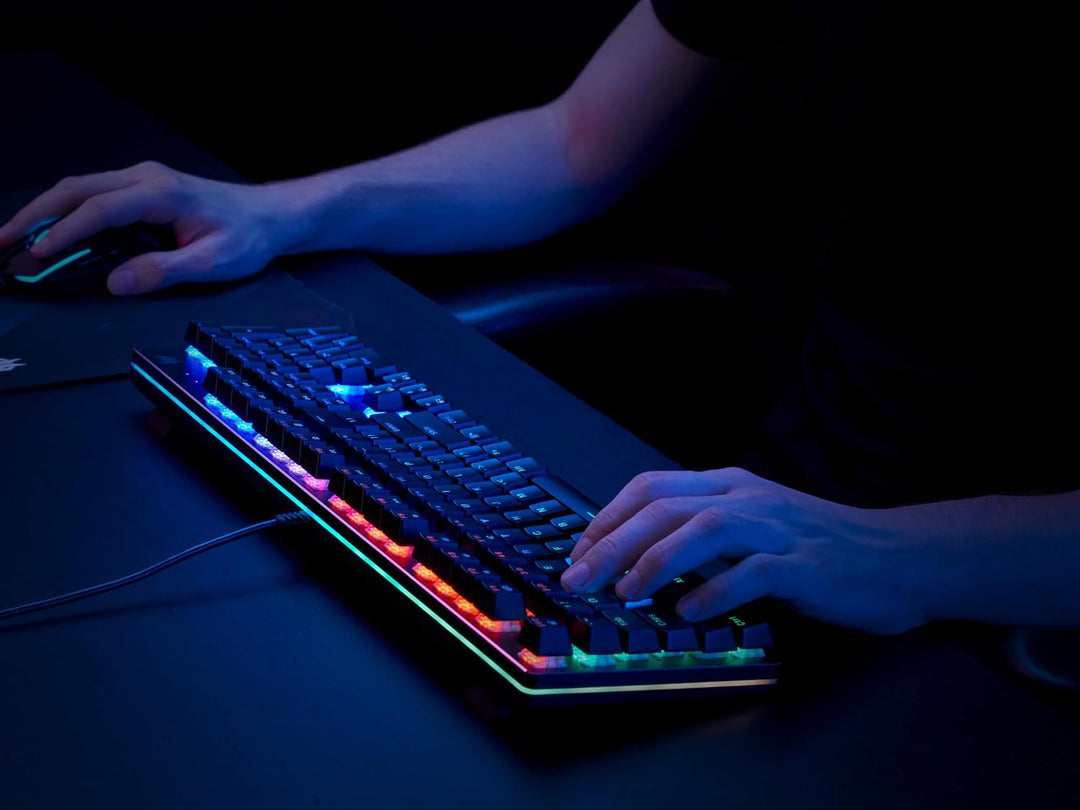 Acer Predator Aethon 303 Kabelgebundene Gaming-Tastatur – Kailh blaue mechanische Schalter,RGB beleu