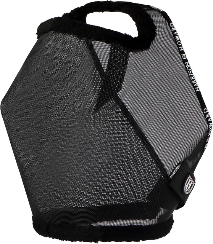 Harrison Howard Allround-Mesh Pferd Fliegenmaske UV-Schutz mit Fleece gepolsterter Einfassung schwar
