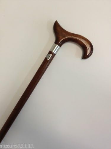 Gehstock Derbygriff In der Farbe Braun. Als Abschluss Hat Dieser Spazierstock Eine Gummikappe 3340 S