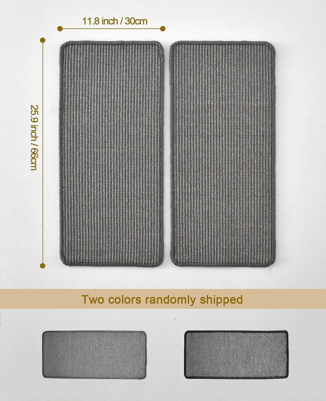 2 Stück 66x30cm Sisal kratzmatte Katze,kratzbretter Katze Wand,kratzteppich Katze,kratzschutz Wand,k