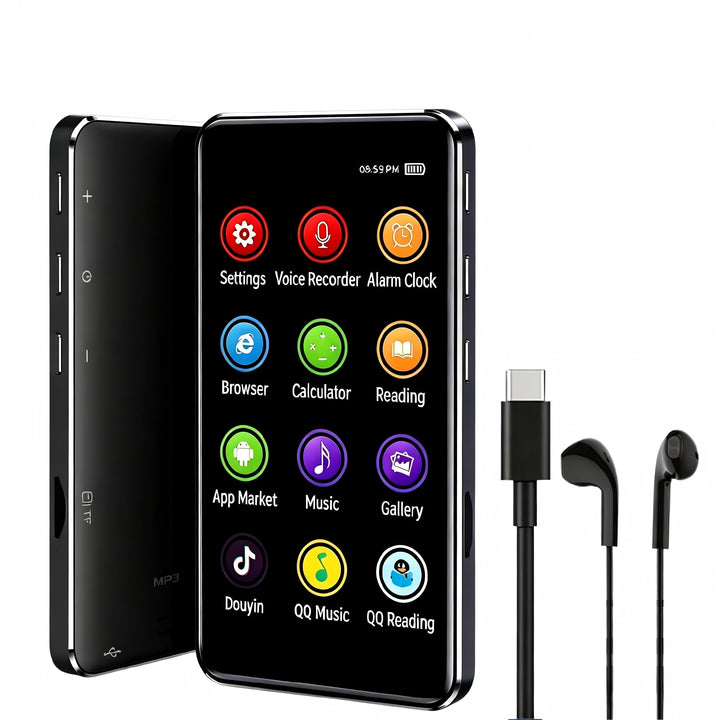 80GB MP3 Player mit Bluetooth WiFi 4 Zoll Touchscreen MP4 Player Android mit Spotify/Pandora/Az Musi
