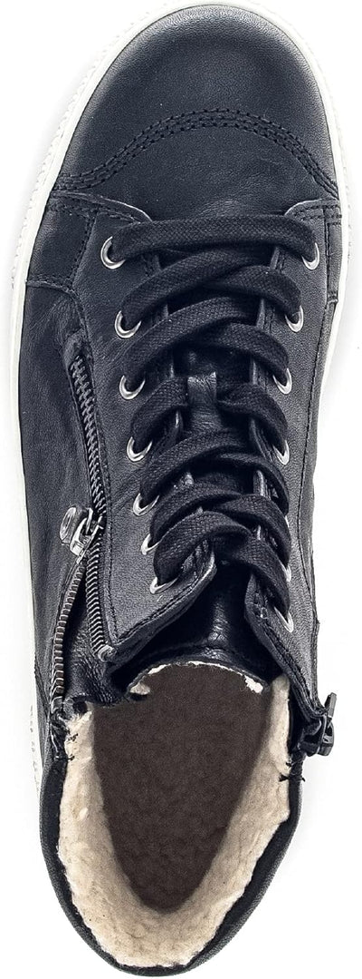 Gabor Damen Schnürstiefeletten | Frauen Schnürboots | High-Top Sneaker | Wechselfussbett | Reissvers