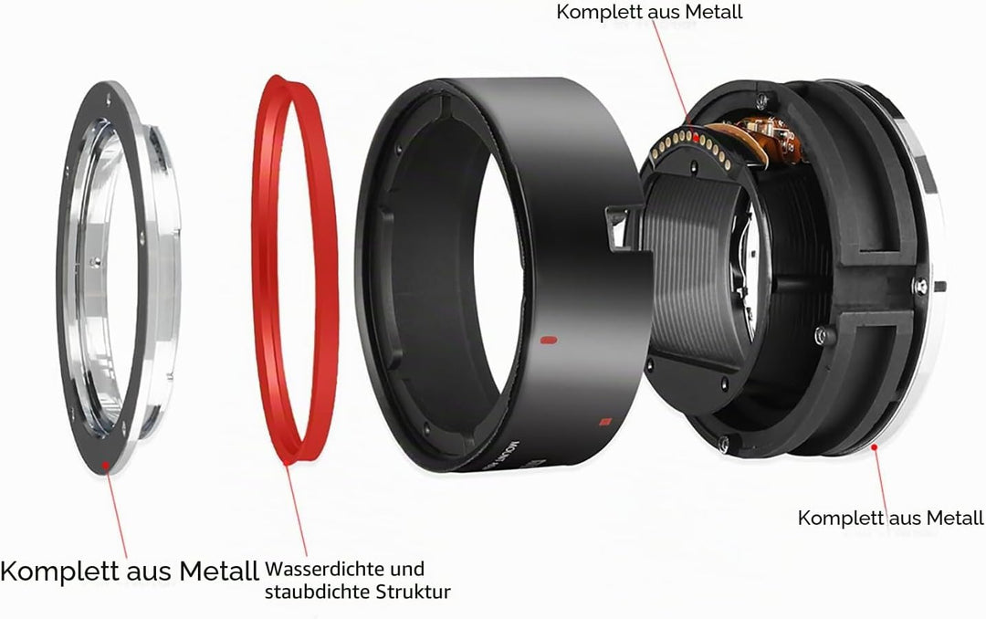 Meike Metall-Objektivadapter EF-EOSR Autofokus Mount Konverter für Canon EF/EF-S Objektiv auf EOS-R