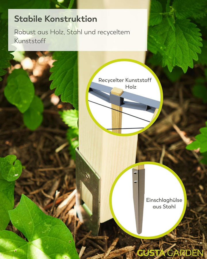 Gusta Garden Berry Buddy - Flexible Rankhilfe für Beeren: Himbeeren, Brombeeren & Heidelbeeren, erwe