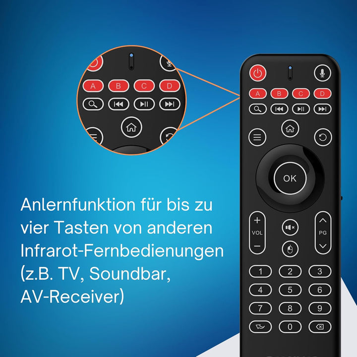 Orbsmart AM-1 Pro kabellose Airmouse mit Deutscher Mini-Tastatur