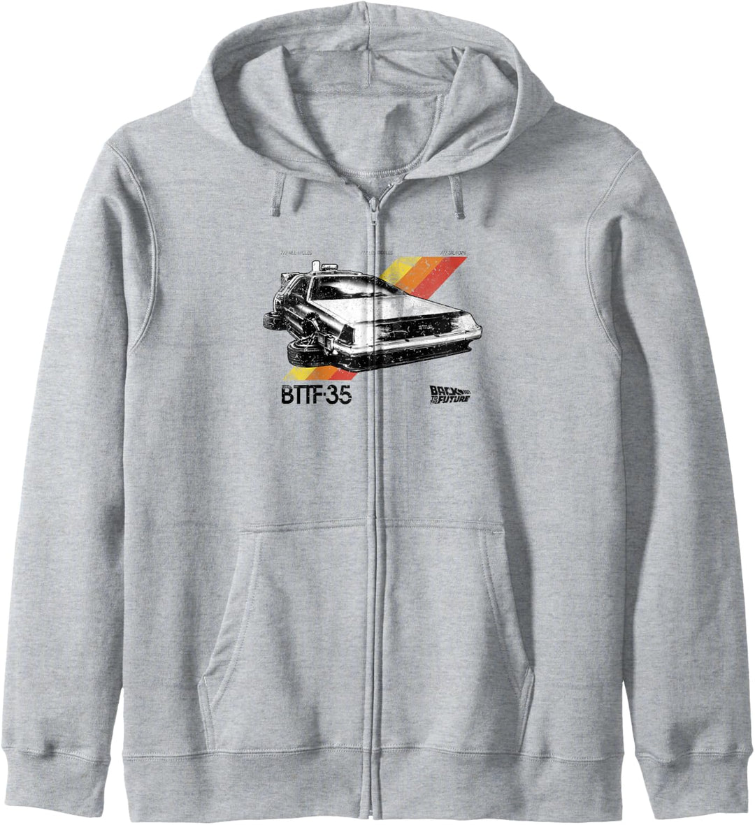 Back To The Future 35th Retro Stripe DeLorean Kapuzenjacke