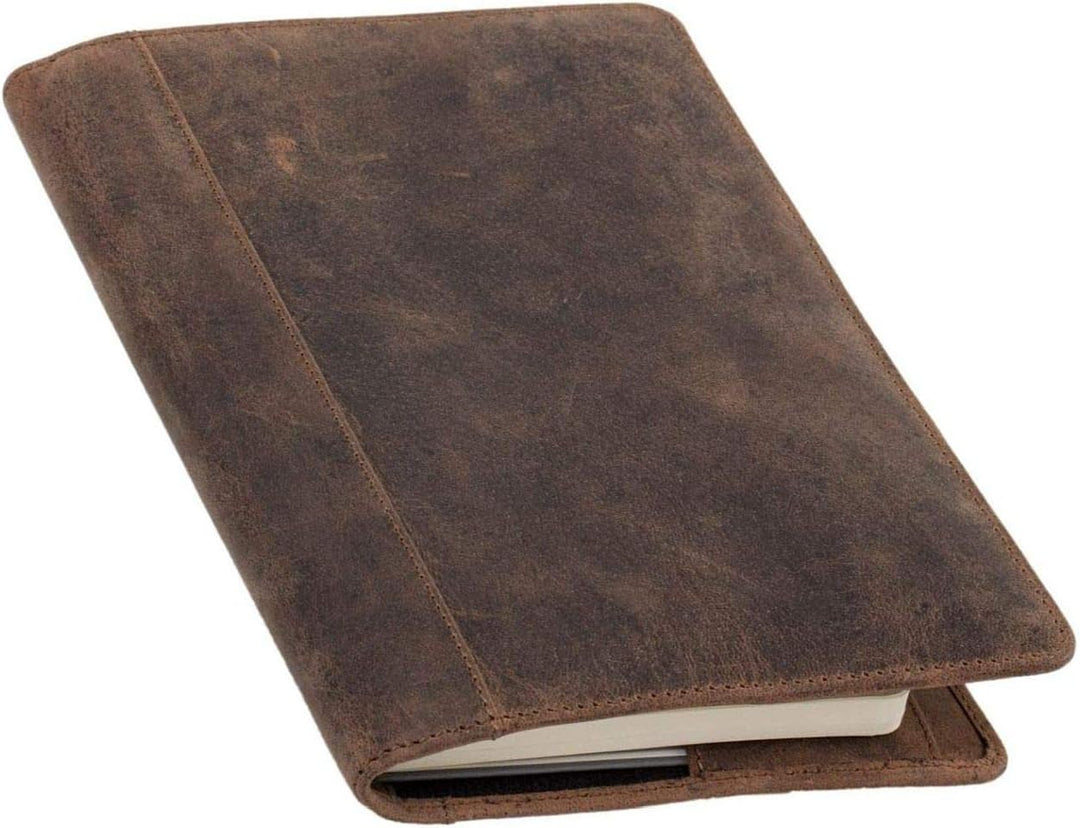 Pride &amp; Soul 30124 - Ledereinband DIN A5 PERKINS, Lederhülle für Notizbuch, Buchhülle aus Echt Leder