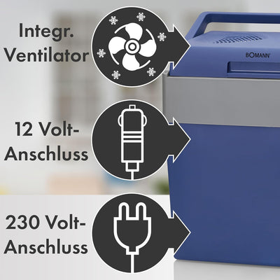 Bomann® Kühlbox | elektrische Kühlbox für Auto und Camping | Kühlbox mit 28L Fassungsvermögen | Kühl