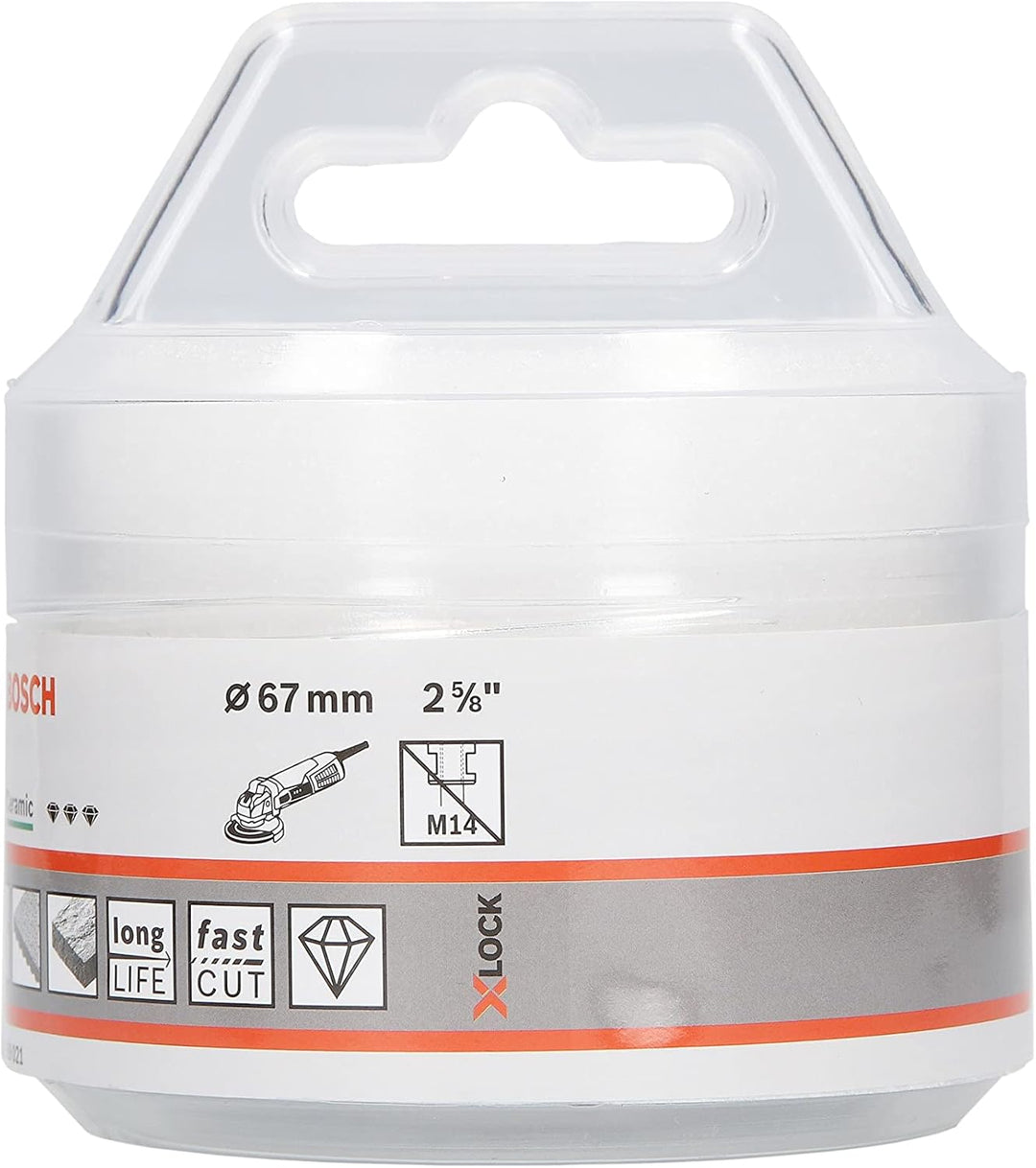 Bosch Professional 1x Diamanttrockenbohrer Best (für Keramik, X-LOCK, Dry Speed, Ø 67 mm, Arbeitslän