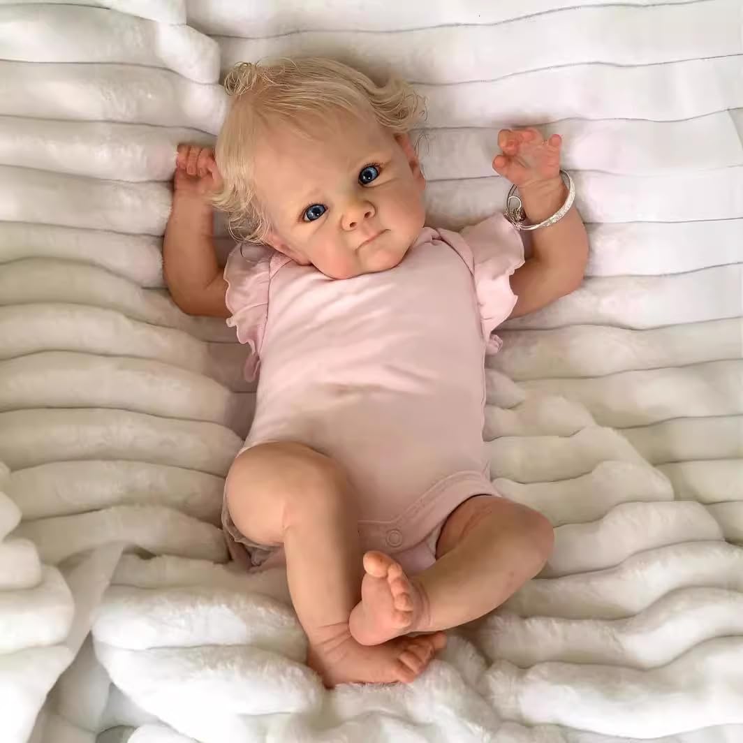 ZIYIUI Lebensechte Reborn Babys Puppe Reborn Babypuppen Mädchen Silikon Dolls Kinder Spielzeug Gesch