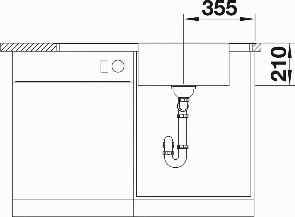 BLANCO ANDANO XL 6 S-IF | Edelstahl | Einbauart: Einbau von Oben &amp; Flächenbündig | Hauptbecken recht