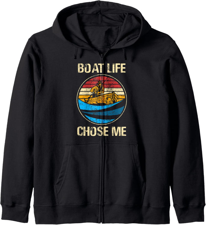 Bootfahren Life Chose Me Retro Vintage Segeln Kapuzenjacke
