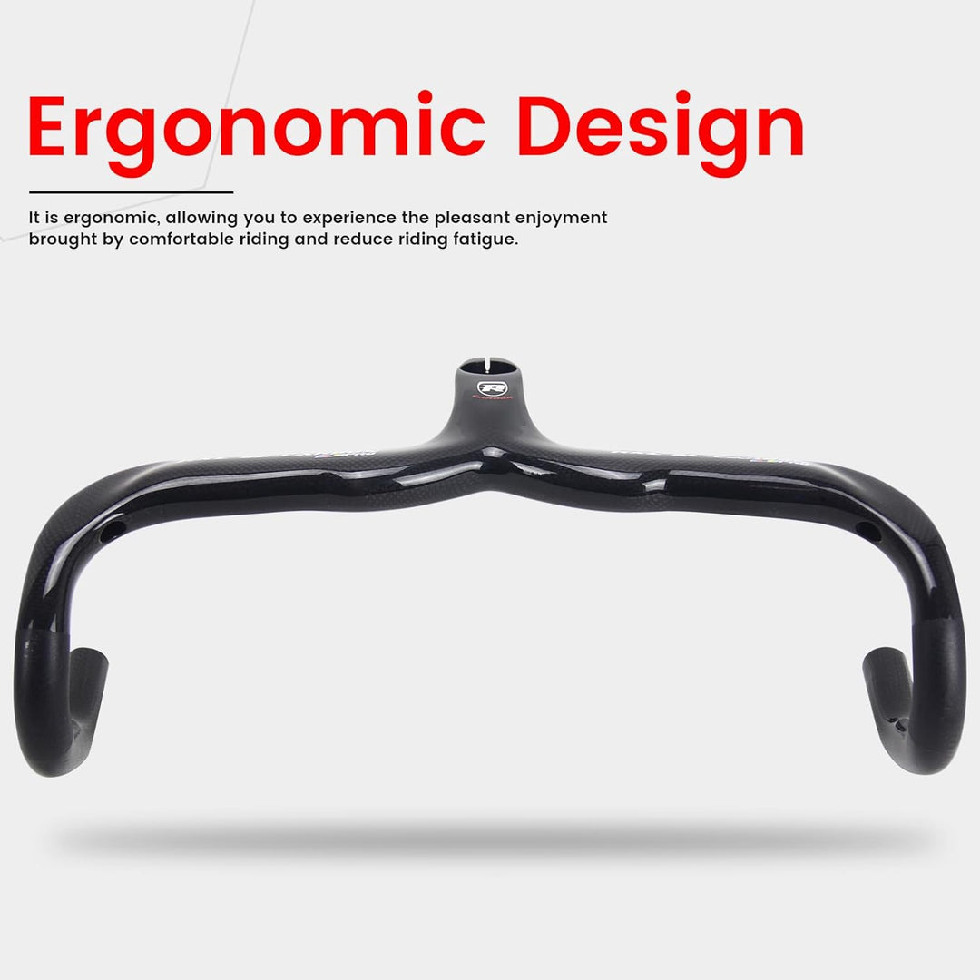 RXL SL Lenker rennrad integriert fahrradlenker Carbon rennrad schwarz 3K glänzend 400 * 100mm Schwar