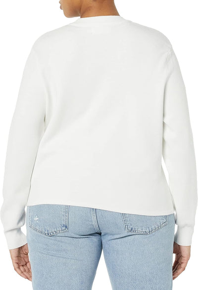 Desigual Damen JERS_Mickey Patch Pullover XS Weiss, XS Weiss