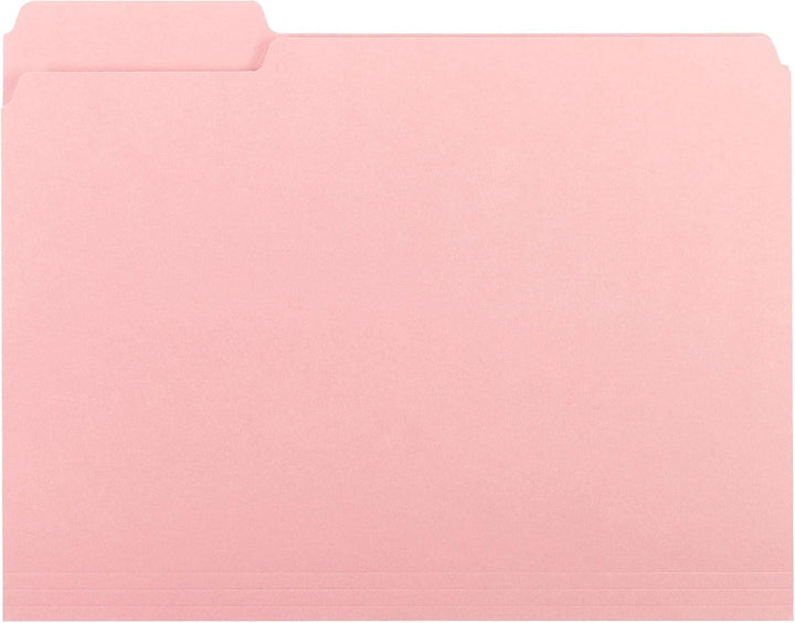 Smead 10263 Aktenordner, 1/3-Schnitt, BriefgröÃŸe, Pink, 100 Stück pro Box rose, rose