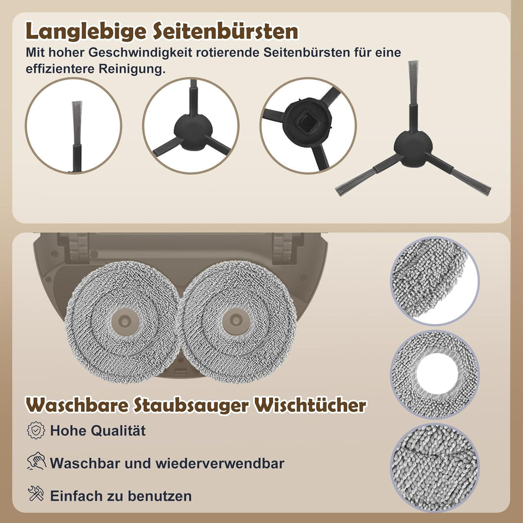 Zubehör Ersatz Kompatibel für Dreame L10s Pro Ultra Heat, L10s Ultra Gen 2, X30 Ultra, Mova E30 Ultr