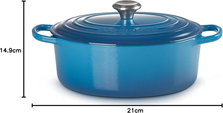 Le Creuset Signature Gusseisen-Bräter mit Deckel, Ø 25 cm, Oval, Für alle Herdarten und Induktion ge