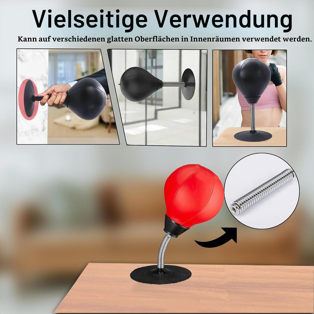 Punchingball, Punchingball Tisch mit Federn, Saugnapf zum Stressabbau für Chef, Kollegen, Freunde, 1