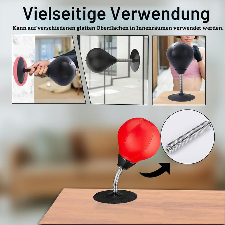 Punchingball, Punchingball Tisch mit Federn, Saugnapf zum Stressabbau für Chef, Kollegen, Freunde, 1