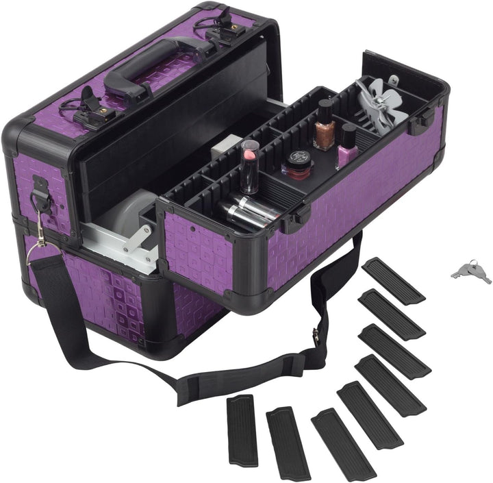 anndora Beauty Case Kosmetikkoffer - Robuster Schminkkoffer, Werkzeugkoffer, Nähkoffer, Aluminium Ma