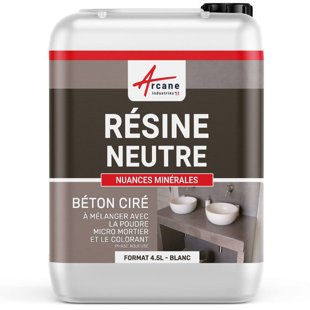 Arcane Industrie Kunstharz, neutral, für Beton, gewachst, Kunstharz 4.5 l Weiss, 4.5 l Weiss