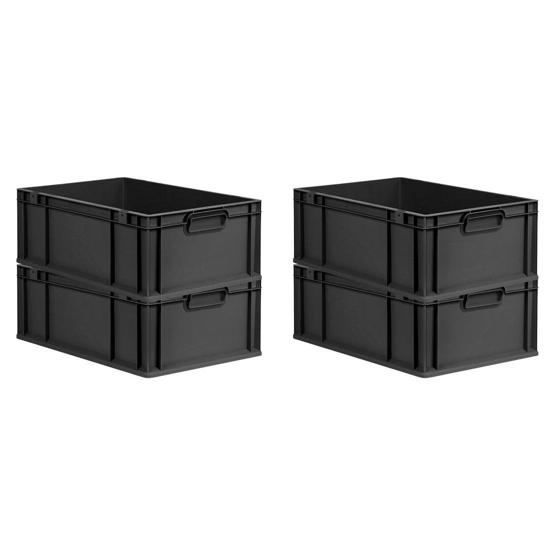 PROREGAL SuperSparSet 4x Eurobox NextGen Grip | HxBxT 22x40x60cm | 44 Liter | Griffe geschlossen | V