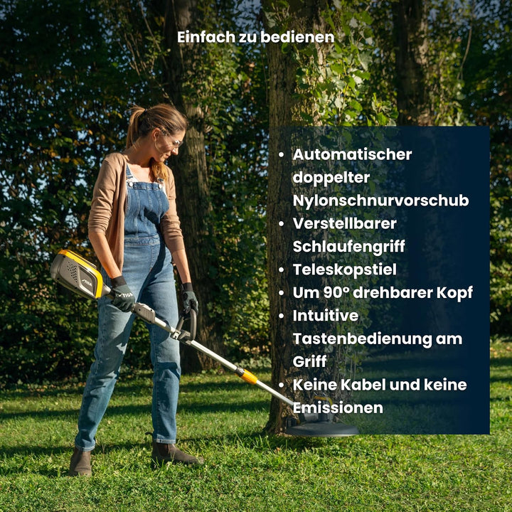 Stiga Akku Rasentrimmer GT 500e Kit, mit 48V (2Ah) ePower Akku und Ladegerät, 30cm Schnittbreite