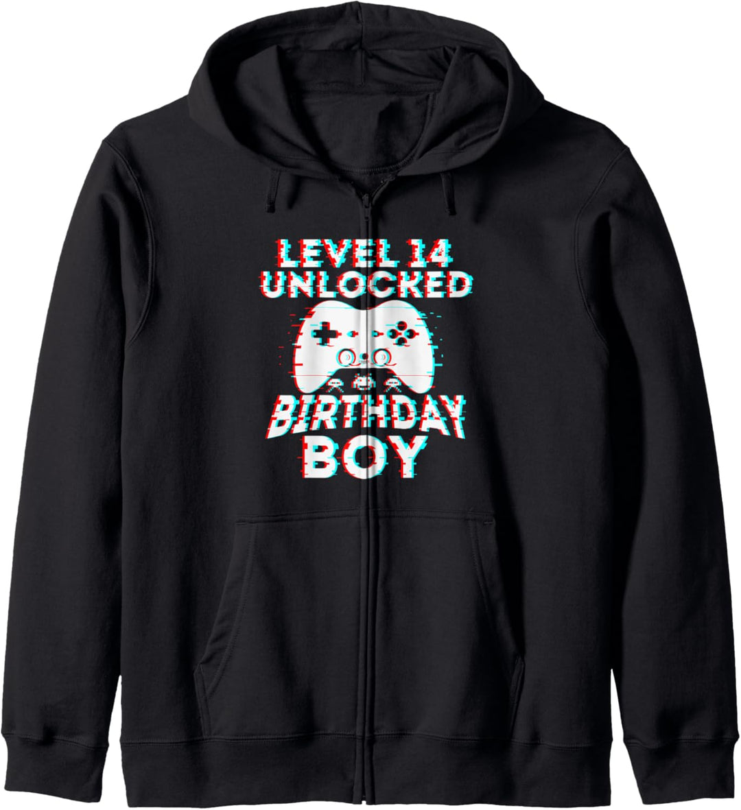 Level 14 Unlocked Birthday Boy Video Gamer Gift Party Gaming Kapuzenjacke