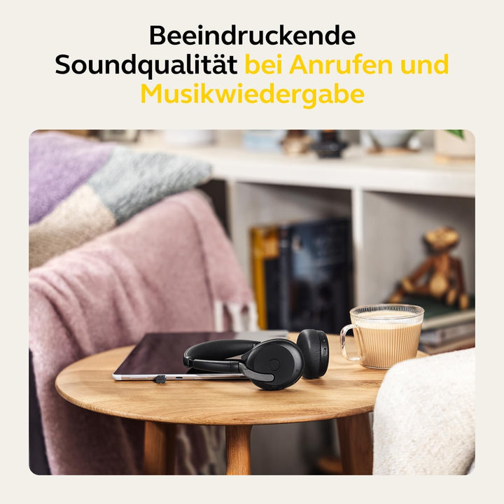 Jabra Evolve2 65 Flex - Schnurloses Stereo-Bluetooth-Headset mit geräuschunterdrückender Jabra Clear